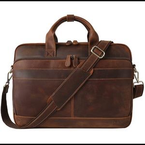 Leather messenger bag